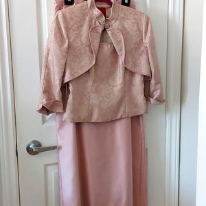 JS Collections,  ladies 3 piece formal wear, long skirt,bustier top,short jacket